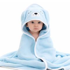 BRANDONN Baby Hooded Blanket & Bath Towel – Cream Dog, 0–12 Months, 75x75 cm
