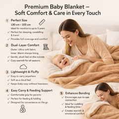BRANDONN Newborn Baby Blanket Gift Pack – Fluffy Crib Swaddle Wrapper, 1 Pc (1 Month–5 Years)