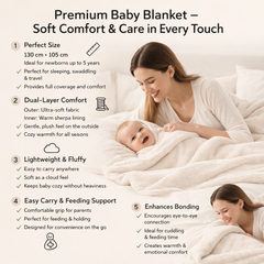 BRANDONN Newborn Baby Blanket Gift Pack – Fluffy Crib Swaddle Wrapper, 1 Pc (1 Month–5 Years)