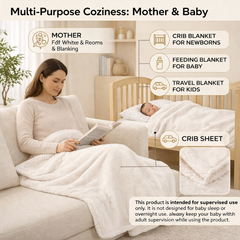 BRANDONN Newborn Baby Blanket Gift Pack – Fluffy Crib Swaddle Wrapper, 1 Pc (1 Month–5 Years)