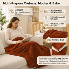 BRANDONN Newborn Baby Blanket Gift Pack – Fluffy Crib Swaddle Wrapper, 1 Pc (1 Month–5 Years)