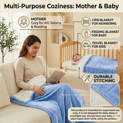 BRANDONN Newborn Baby Blanket Gift Pack – Fluffy Crib Swaddle Wrapper, 1 Pc (1 Month–5 Years)