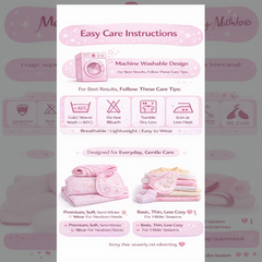 BRANDONN Newborn Baby Clothing Set (5 Pieces), 100% Cotton, Unisex Baby Wear Gift Set