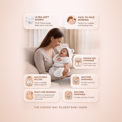 BRANDONN Newborn Hooded Swaddle Blanket, Solid Wearable Wrapper (Pack of 1), 0–9 Months