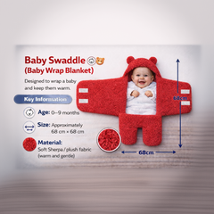 BRANDONN Hooded Newborn Swaddle Blanket – Unicorn, 0–9 Months