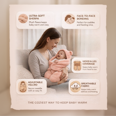 BRANDONN Newborn Hooded Swaddle Blanket, Solid Wearable Wrapper (Pack of 1), 0–9 Months