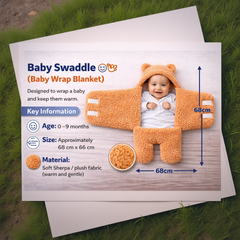 BRANDONN Newborn Hooded Swaddle Blanket Gift Set (Pack of 2), Love Embroidered, 0–9 Months**