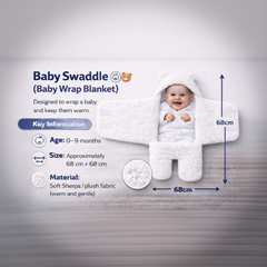BRANDONN Newborn Hooded Swaddle Blanket Gift Set (Pack of 2), Love Embroidered, 0–9 Months**