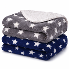 BRANDONN Newborn Baby Swaddle Blanket Gift Pack – Star Print Crib Wrapper (Pack of 2, 0–12 Months)