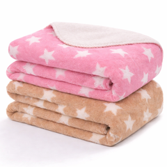 BRANDONN Newborn Baby Swaddle Blanket Gift Pack – Star Print Crib Wrapper (Pack of 2, 0–12 Months)