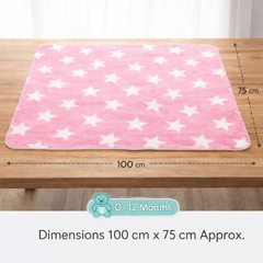 BRANDONN Newborn Baby Swaddle Blanket Gift Pack – Star Print Crib Wrapper (Pack of 2, 0–12 Months)