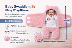 BRANDONN Newborn Baby Hooded Swaddle Blanket Gift Set (Pack of 2), Unicorn Print, 0–9 Months