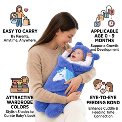 BRANDONN Newborn Baby Hooded Swaddle Blanket Gift Set (Pack of 2), Unicorn Print, 0–9 Months