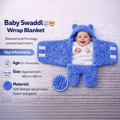 BRANDONN Newborn Baby Hooded Swaddle Blanket Gift Set (Pack of 2), Unicorn Print, 0–9 Months
