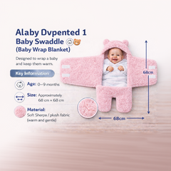BRANDONN Newborn Baby Hooded Swaddle Blanket Gift Set (Pack of 2), Unicorn Print, 0–9 Months