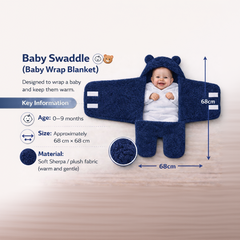 BRANDONN Newborn Baby Hooded Swaddle Blanket Gift Set (Pack of 2), Unicorn Print, 0–9 Months