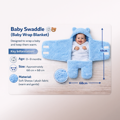 BRANDONN Newborn Baby Hooded Swaddle Blanket Gift Set (Pack of 2), Unicorn Print, 0–9 Months
