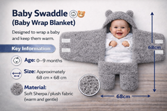 BRANDONN Newborn Baby Hooded Swaddle Blanket Gift Set (Pack of 2), Unicorn Print, 0–9 Months