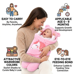 BRANDONN Newborn Baby Hooded Swaddle Blanket Gift Set (Pack of 2), Unicorn Print, 0–9 Months