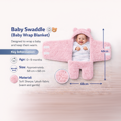 BRANDONN Newborn Baby Hooded Swaddle Blanket Gift Set (Pack of 2), Unicorn Print, 0–9 Months