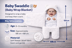 BRANDONN Newborn Baby Hooded Swaddle Blanket Gift Set (Pack of 2), Unicorn Print, 0–9 Months