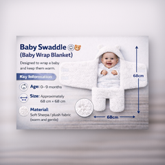 BRANDONN Newborn Baby Hooded Swaddle Blanket Gift Set (Pack of 2), Unicorn Print, 0–9 Months