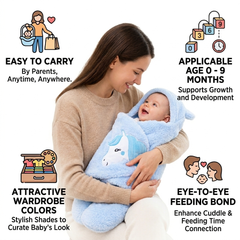 BRANDONN Newborn Baby Hooded Swaddle Blanket Gift Set (Pack of 2), Unicorn Print, 0–9 Months