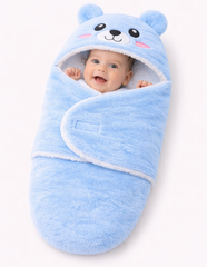 BRANDONN Baby Hooded Blanket & Bath Towel Set – Bear Design (0–9 Months)