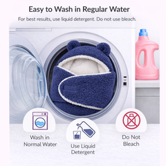 BRANDONN Hooded Baby Blanket & Bath Towel for Newborns (0–9 Months)