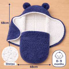 BRANDONN Hooded Baby Blanket & Bath Towel for Newborns (0–9 Months)