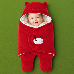 BRANDONN Hooded Smiley Baby Swaddle Blanket (0–9 Months, Pack of 1)