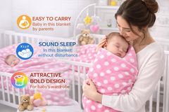 BRANDONN Newborn Baby Blanket | Soft Swaddle Wrapper | 100x75 cm | 0-12 Months