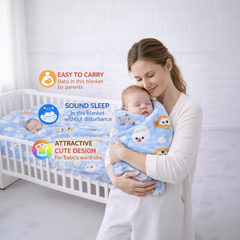 BRANDONN Newborn Baby Swaddle Blanket Gift Pack – Pack of 3 & Pack of 2 (0–12 Months)