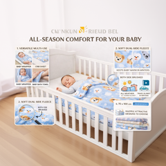 BRANDONN New born Baby Blanket Gift Pack of Crib Swaddle Sheet Wrapper Puppies & leopard Prints Pack of 1 Pc, (0 - 12 Months)