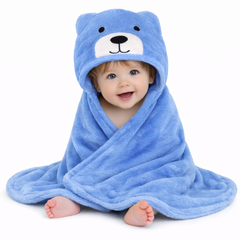 BRANDONN Hooded Newborn Baby Blanket & Swaddle Wrapper, Ultra Soft, 82 x 82 cm, 0–12 Months, Pack of 1
