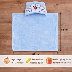 BRANDONN Newborn Hooded Baby Swaddle Blanket – Crib Wrapper (82 x 82 cm, 0–12 Months, 1 Pc)