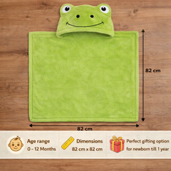 BRANDONN Newborn Hooded Baby Swaddle Blanket – Crib Wrapper (82 x 82 cm, 0–12 Months, 1 Pc)