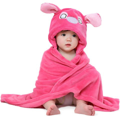 BRANDONN Hooded Newborn Baby Blanket & Swaddle Wrapper, Ultra Soft, 82 x 82 cm, 0–12 Months, Pack of 1
