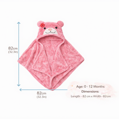 BRANDONN Newborn Hooded Baby Swaddle Blanket – Crib Wrapper (82 x 82 cm, 0–12 Months, 1 Pc)