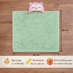 BRANDONN Newborn Hooded Baby Swaddle Blanket – Crib Wrapper (82 x 82 cm, 0–12 Months, 1 Pc)