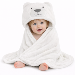 BRANDONN Newborn Hooded Baby Swaddle Blanket – Crib Wrapper (82 x 82 cm, 0–12 Months, 1 Pc)