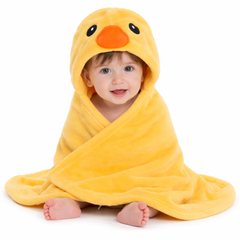 BRANDONN Hooded Newborn Baby Blanket & Swaddle Wrapper, Ultra Soft, 82 x 82 cm, 0–12 Months, Pack of 1