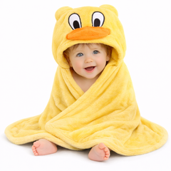 BRANDONN Newborn Hooded Baby Swaddle Blanket – Crib Wrapper (82 x 82 cm, 0–12 Months, 1 Pc)