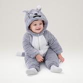 BRANDONN Baby Winter flannel Hooded Romper – Soft Warm Newborn Zipper Onesie