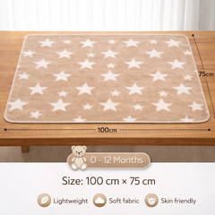 BRANDONN Newborn Baby Swaddle Blanket Gift Pack – Star Print Crib Wrapper (0–12 Months, 1 Pc)