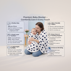 BRANDONN Newborn Baby Swaddle Blanket Gift Pack – Star Print Crib Wrapper (0–12 Months, 1 Pc)