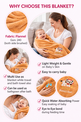 BRANDONN Baby Blanket Gift Set – Lion Crib Swaddle (0–12 Months, Pack of 1)