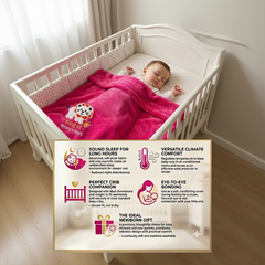 BRANDONN Newborn Baby Blanket & Swaddle Wrapper Gift Pack – Lion Design (0–12 Months, 1 Pc)