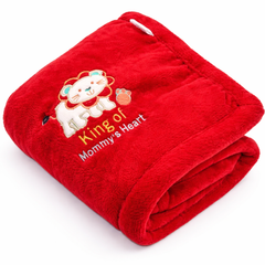 BRANDONN Baby Blanket Gift Set – Lion Crib Swaddle (0–12 Months, Pack of 1)