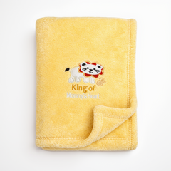 BRANDONN Newborn Baby Blanket & Swaddle Wrapper Gift Pack – Lion Design (0–12 Months, 1 Pc)